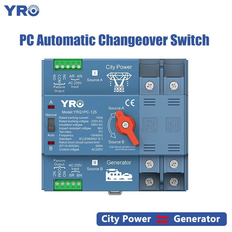 2p 125a 220V Generator Typ PC ATS