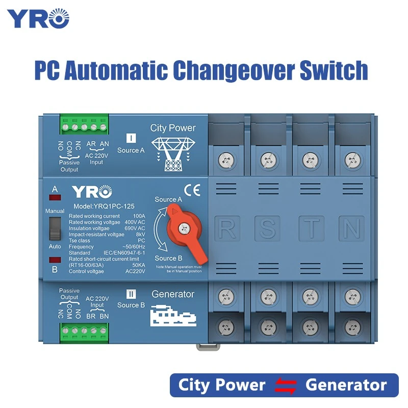 4p 125A 400V Generator Typ PC ATS