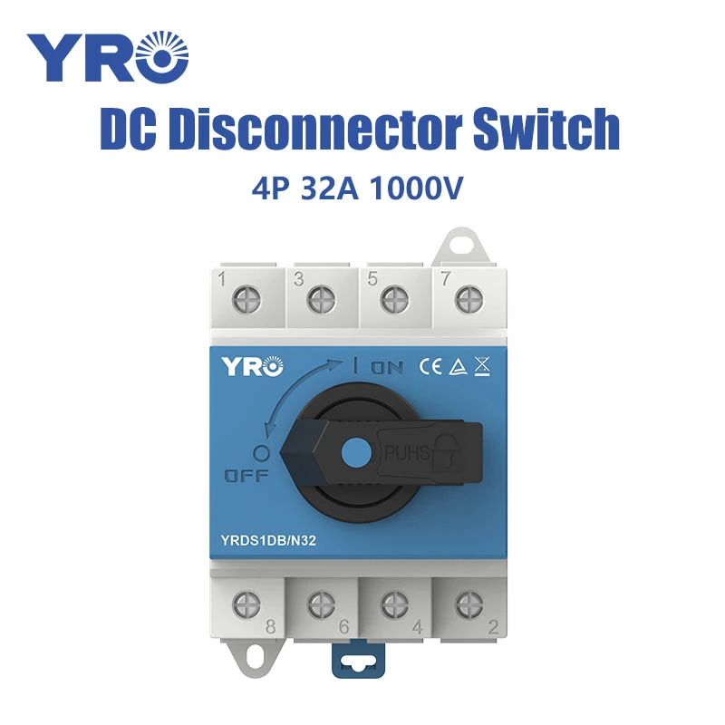4p 32A 1000V DC Blue Trennmesserschalter