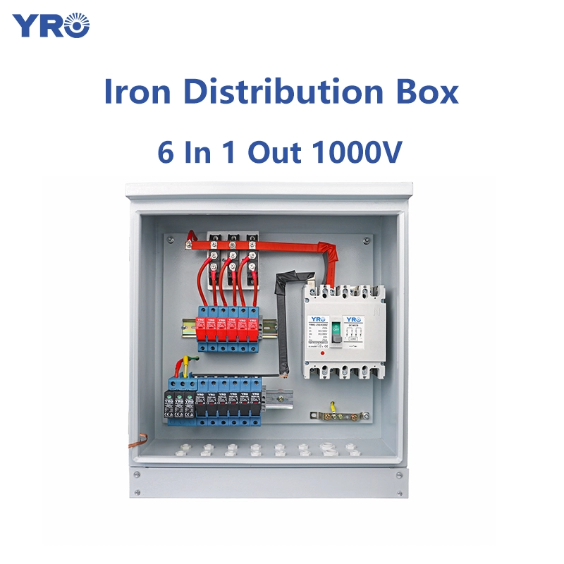 6 in 1 Out 1000V DC Iron Distribution Box